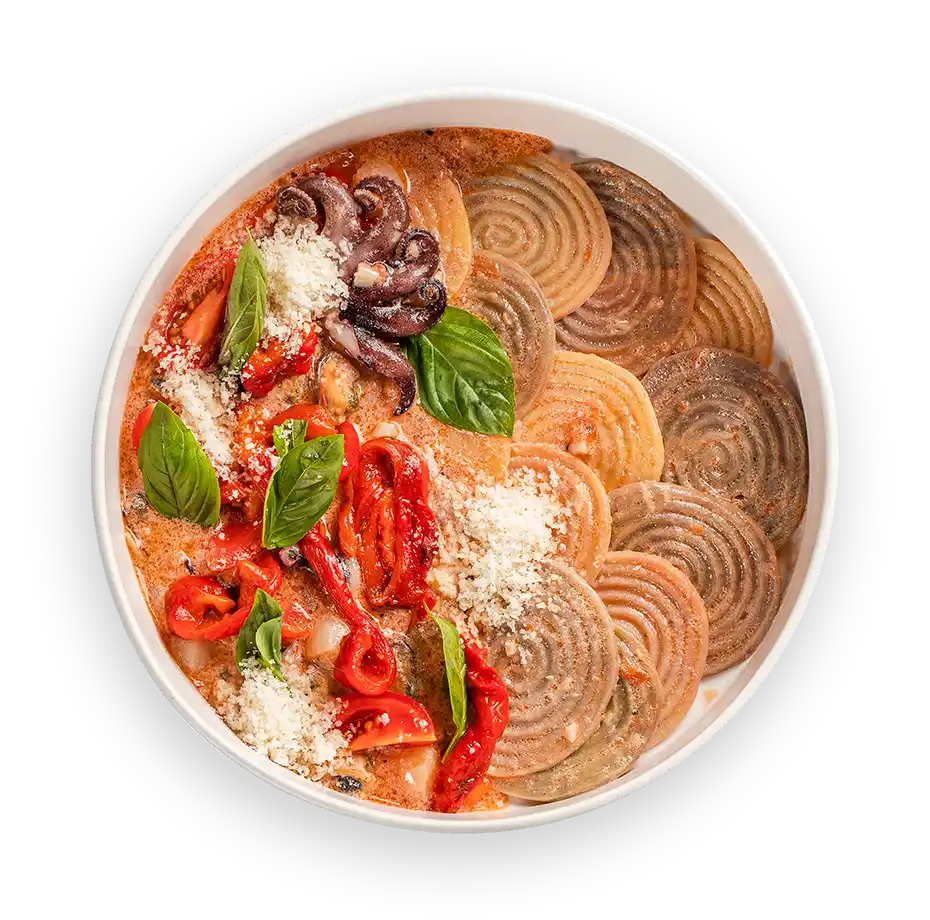 Корсетті з морепродуктами